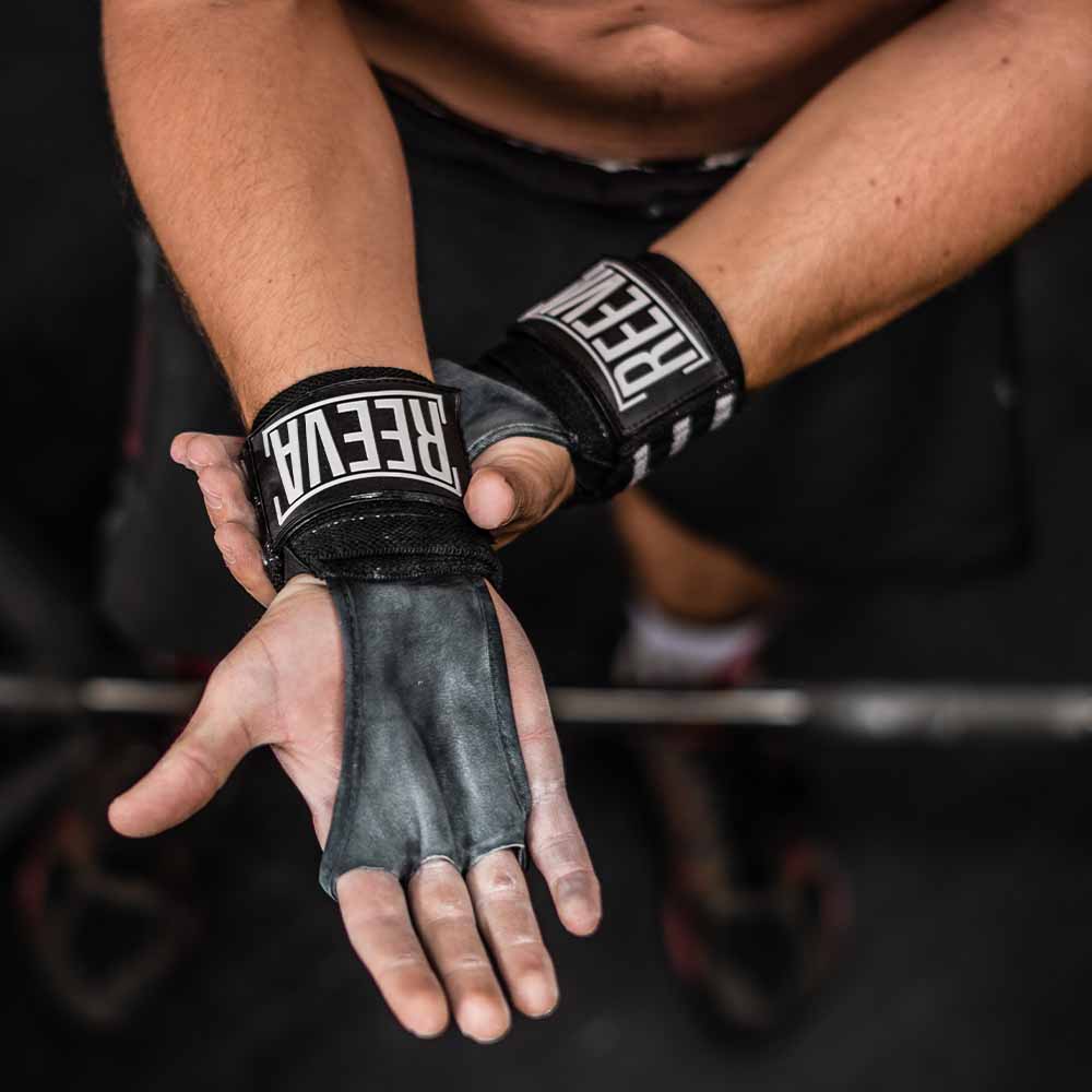 Reeva kangaroeleer crossfit grips wrist wraps - Sporthandschoenen - sport handschoenen - Reeva 8