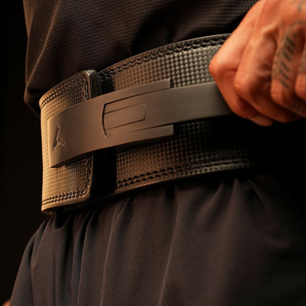 Carbon Leather Lifting Belt w/ Stainless Steel Buckle (13MM)