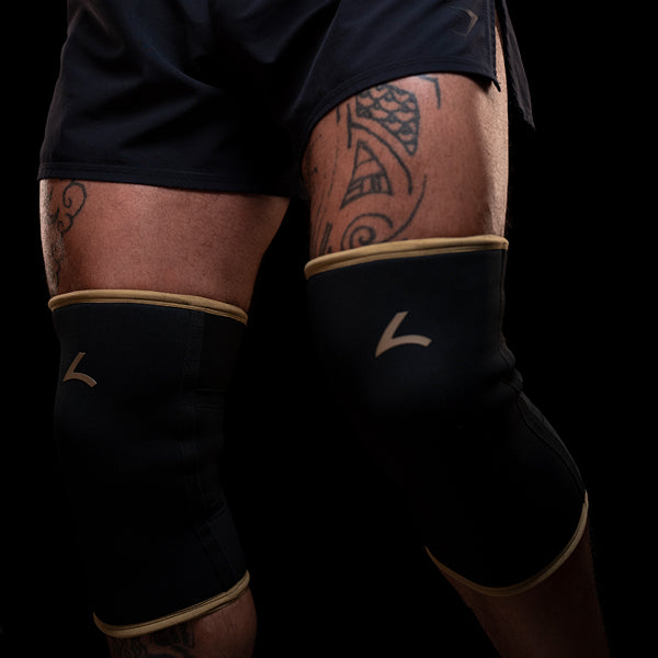 Powerlifting Knee Sleeves Gold (7MM)