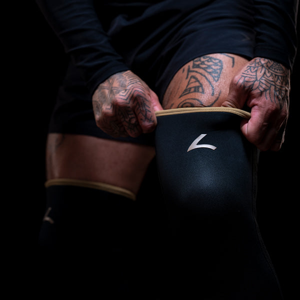 Powerlifting Knee Sleeves Gold (7MM)