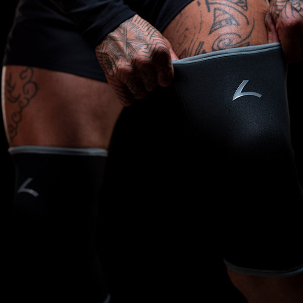 Powerlifting Knee Sleeves Grey (7MM)
