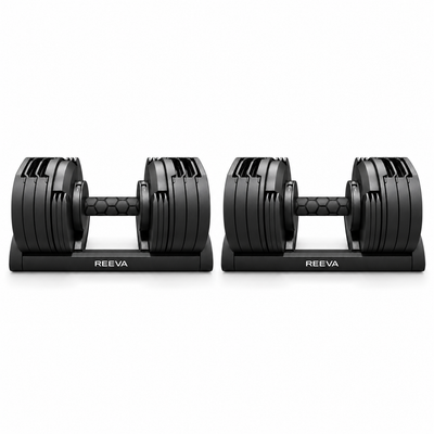 Reeva Full Steel Adjustable Dumbells 32KG set of 2 (64KG)