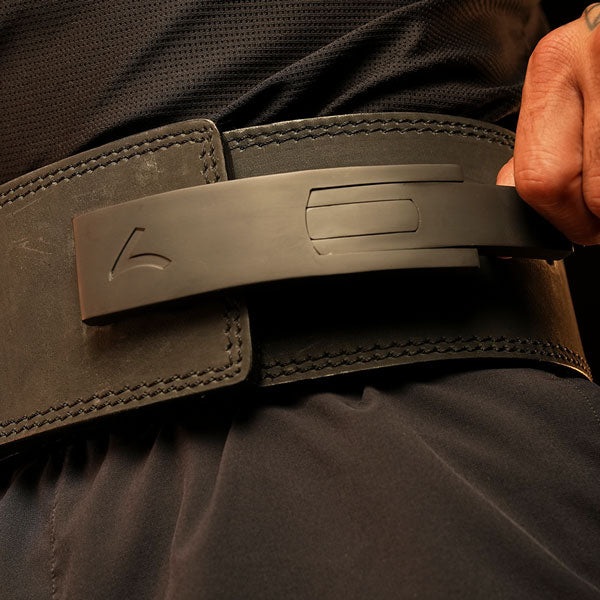 Cintura Powerlifting Nero con fibbia in acciaio inossidabile (10MM)