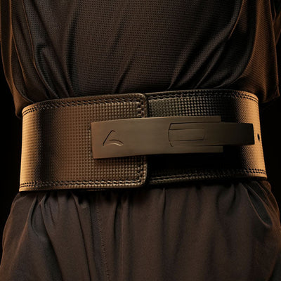 Carbon Leather Lifting Belt w/ Stainless Steel Buckle (13MM)