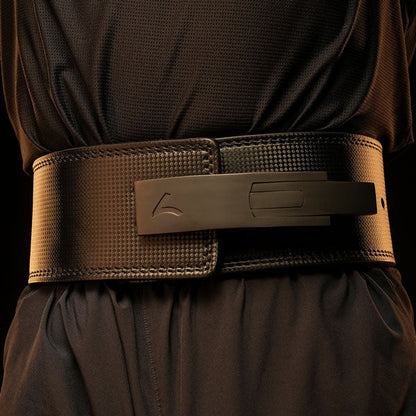 Carbon Leather Lifting Belt w/ Stainless Steel Buckle (13MM)