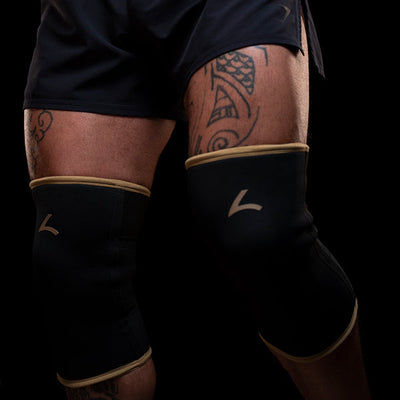 Powerlifting Knee Sleeves Gold (7MM)