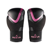 Reeva Gants de boxe microfibre noir