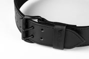 Black leather fitness belt